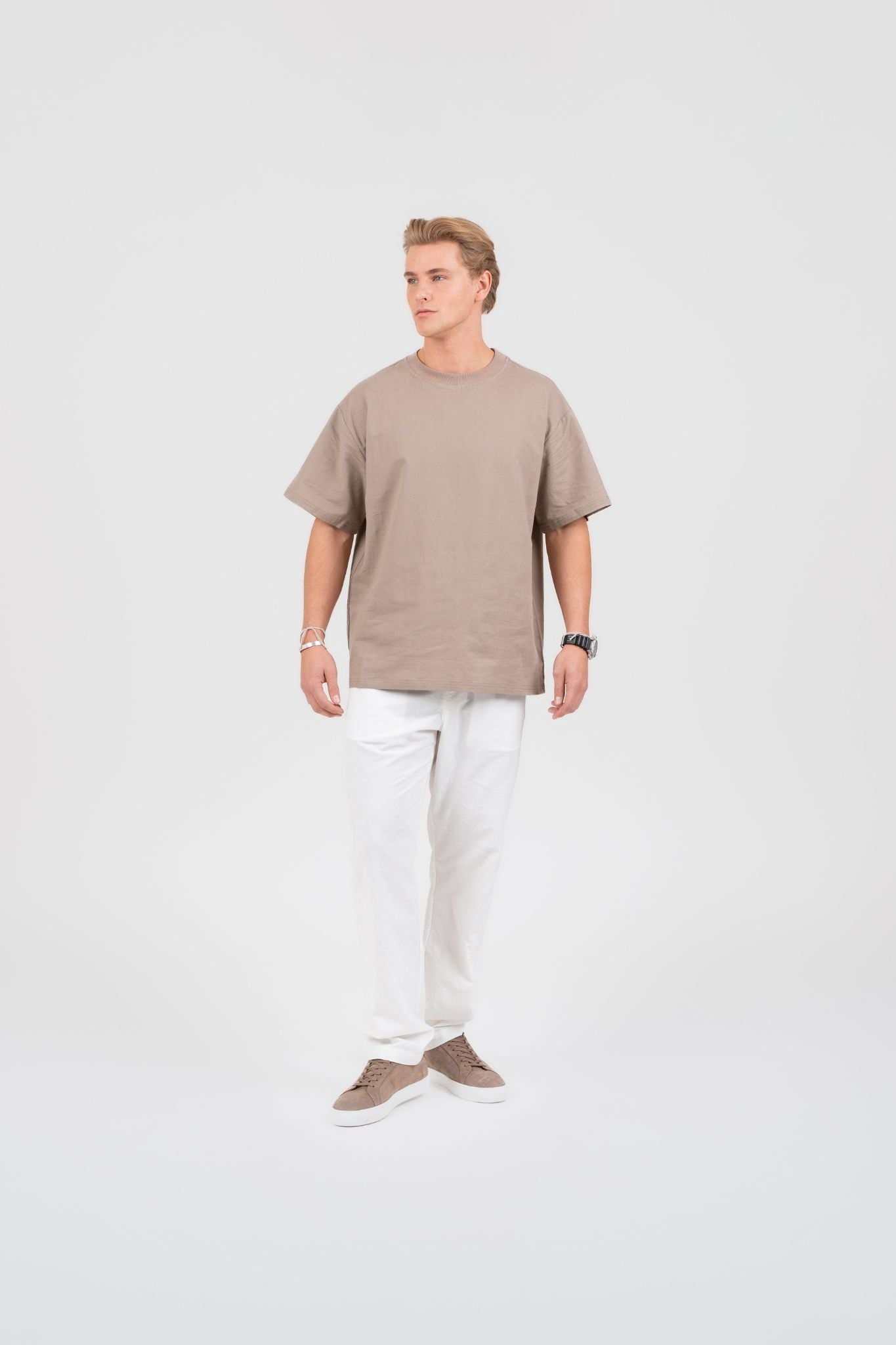 Second Hand flax pants white – l