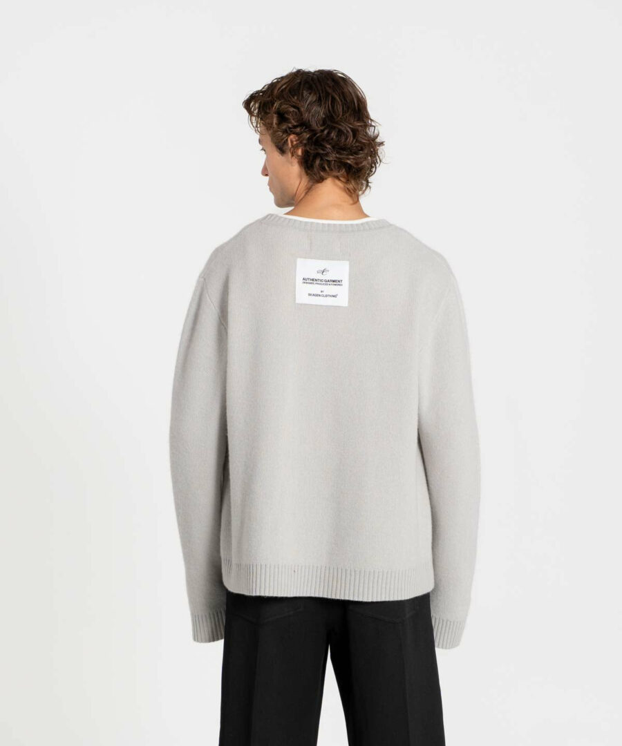 100% Wool Knit Gray