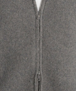 Full-zip sweater dark gray lady