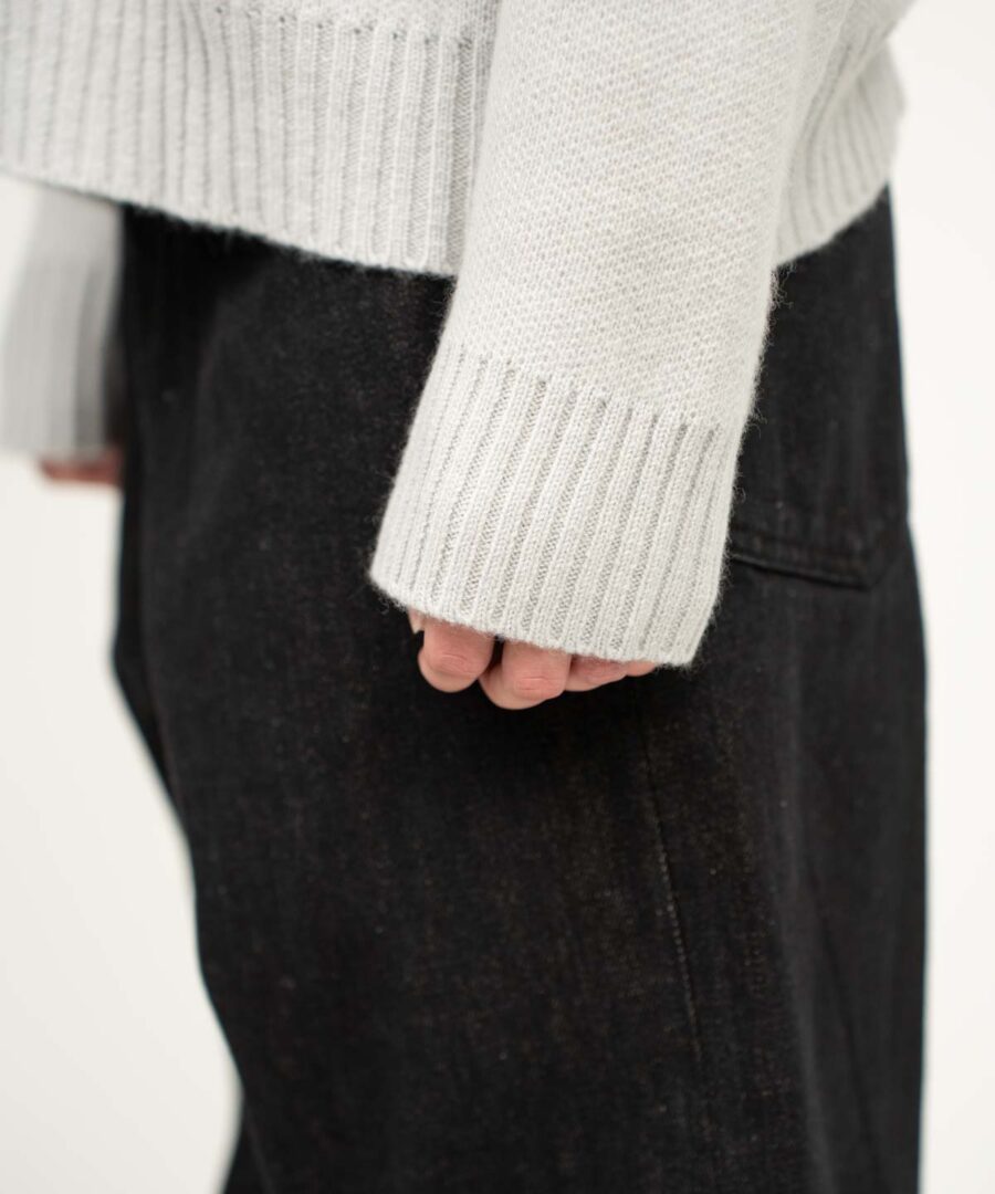 100% Wool Knit Gray