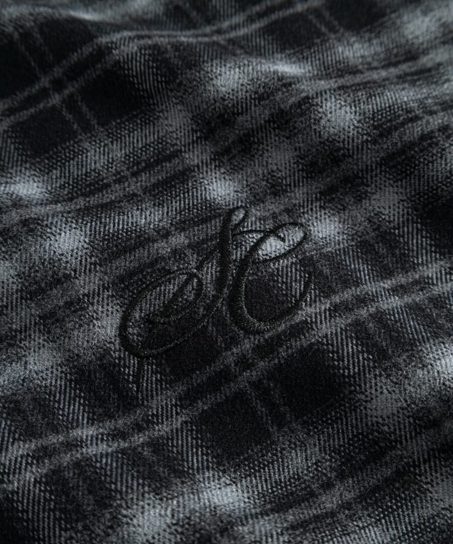 Checkered flannel shirt gray