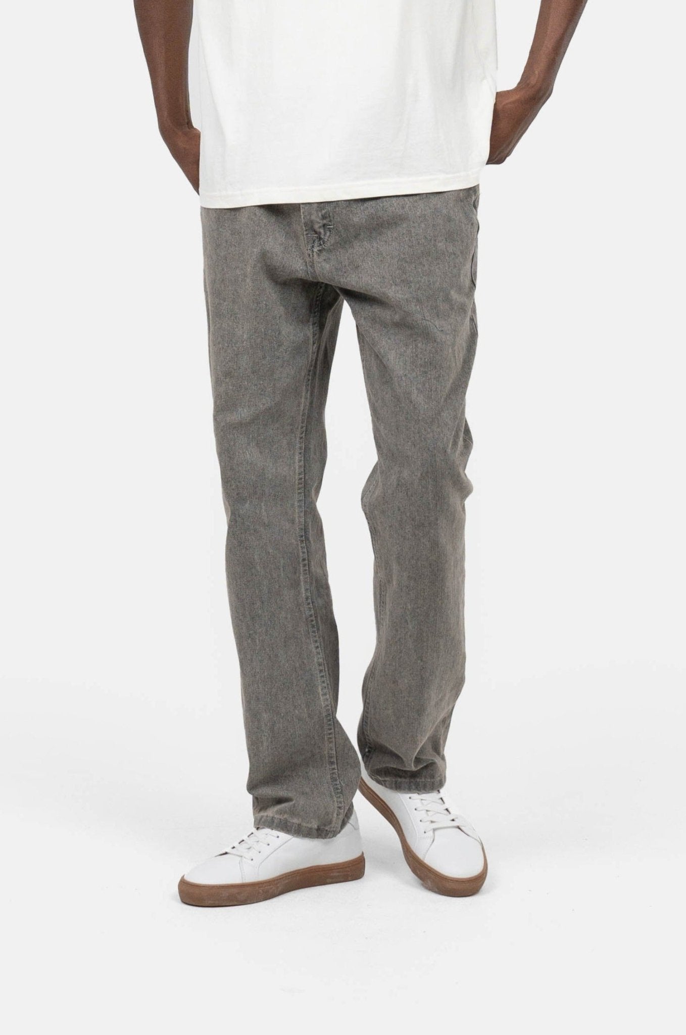 Second Hand Denim Jeans Washed Gray – L