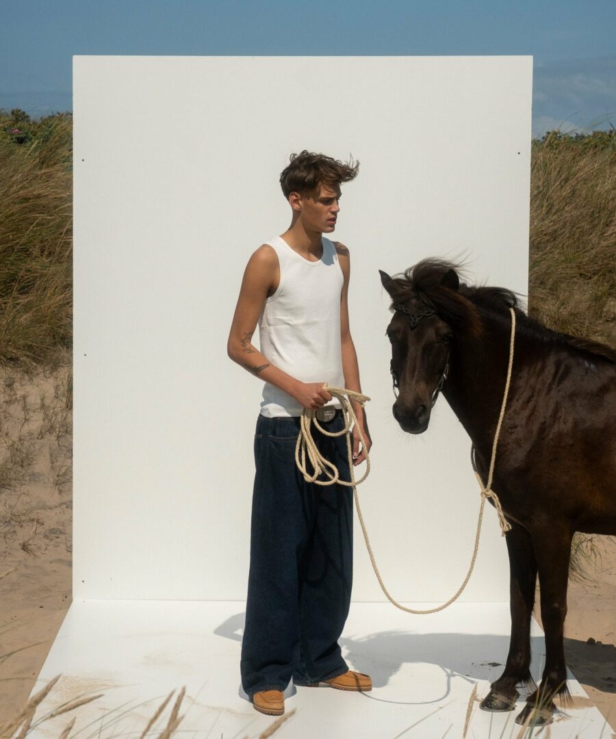 Baggy denim jeans indigo