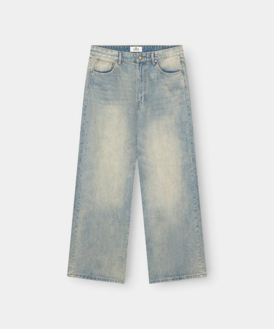 Baggy denim jeans light blue vintage wash