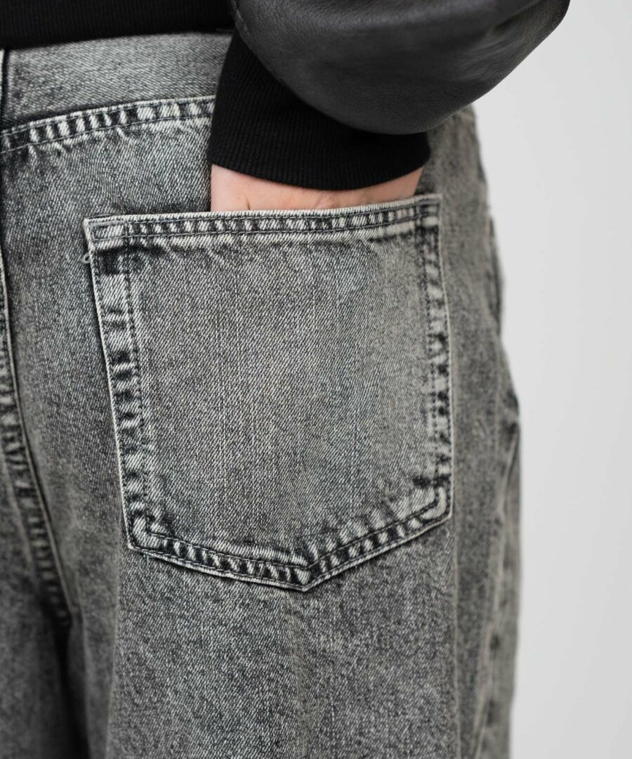 Baggy denim jeans washed gray