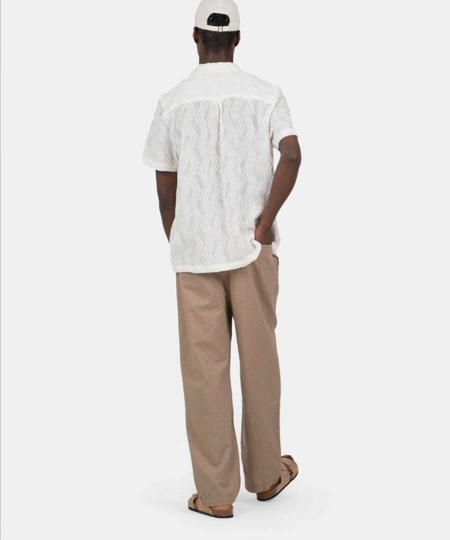 Baggy flax pants mocha