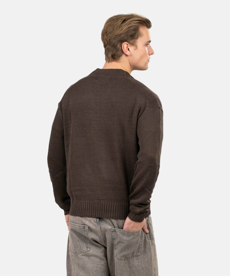 Cardigan with pockets brown