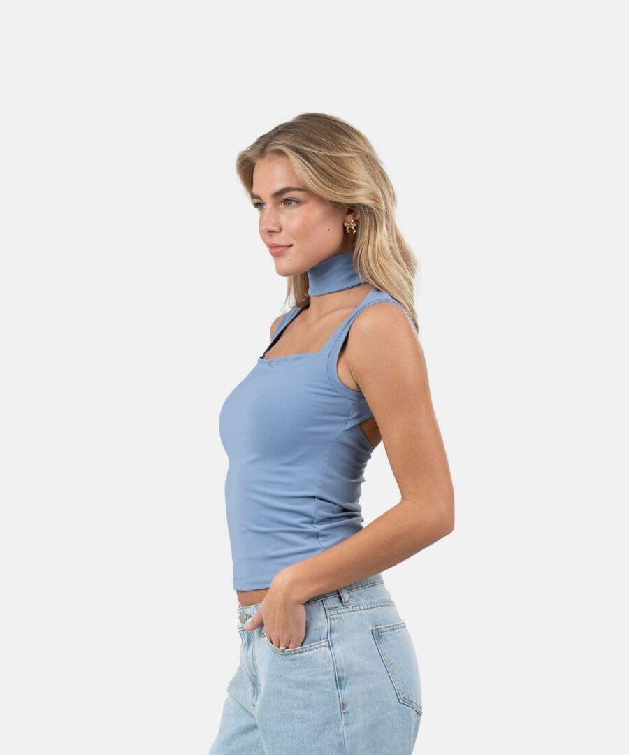 Choker Top Blue
