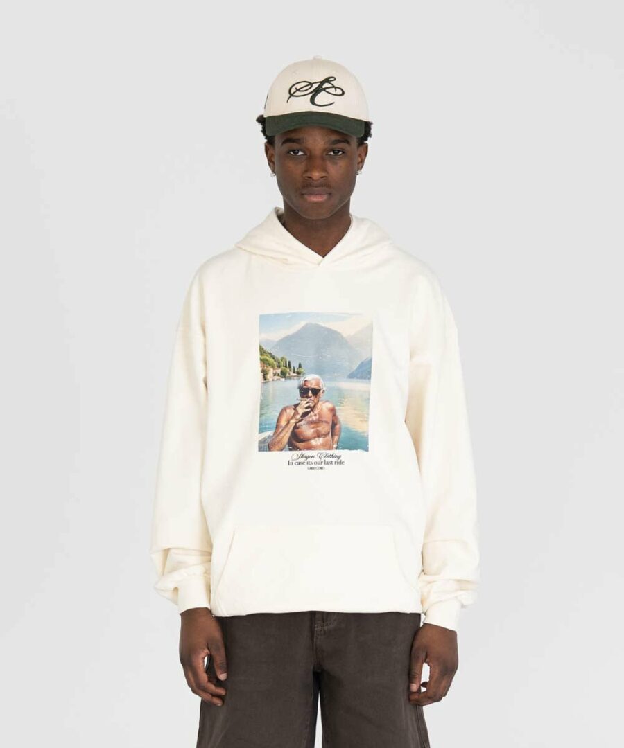 Como Graphic Hoodie White