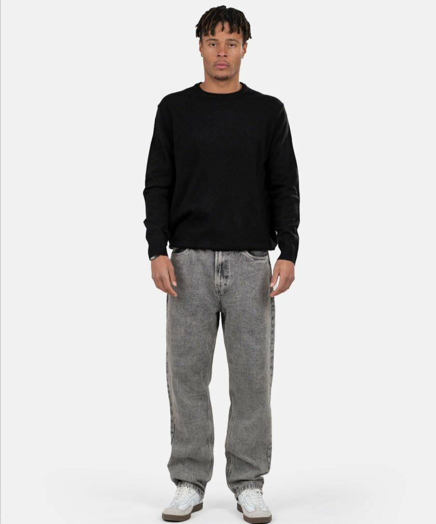 Regular Denim Jeans Washed Gray