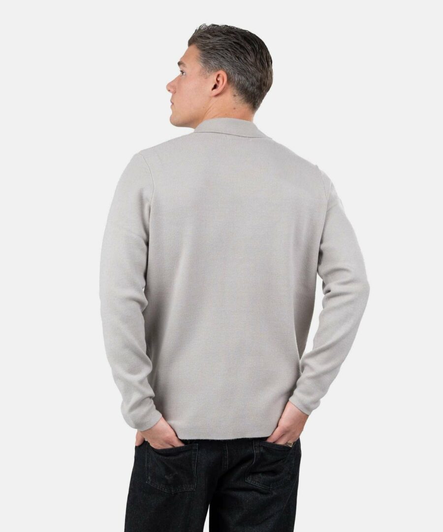 Half zip polo gray