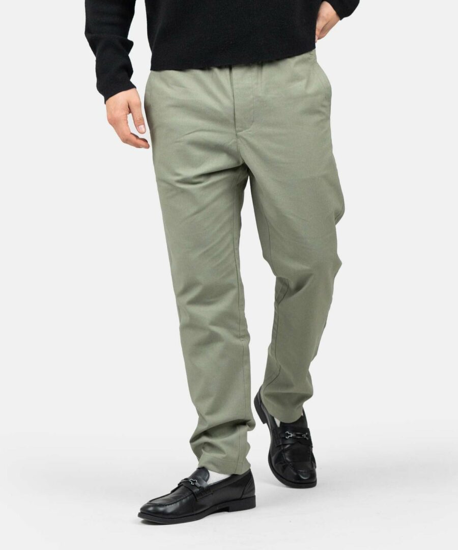 Heavyweight flax pants Army