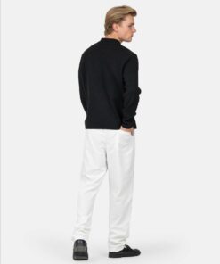 Heavyweight flax pants white