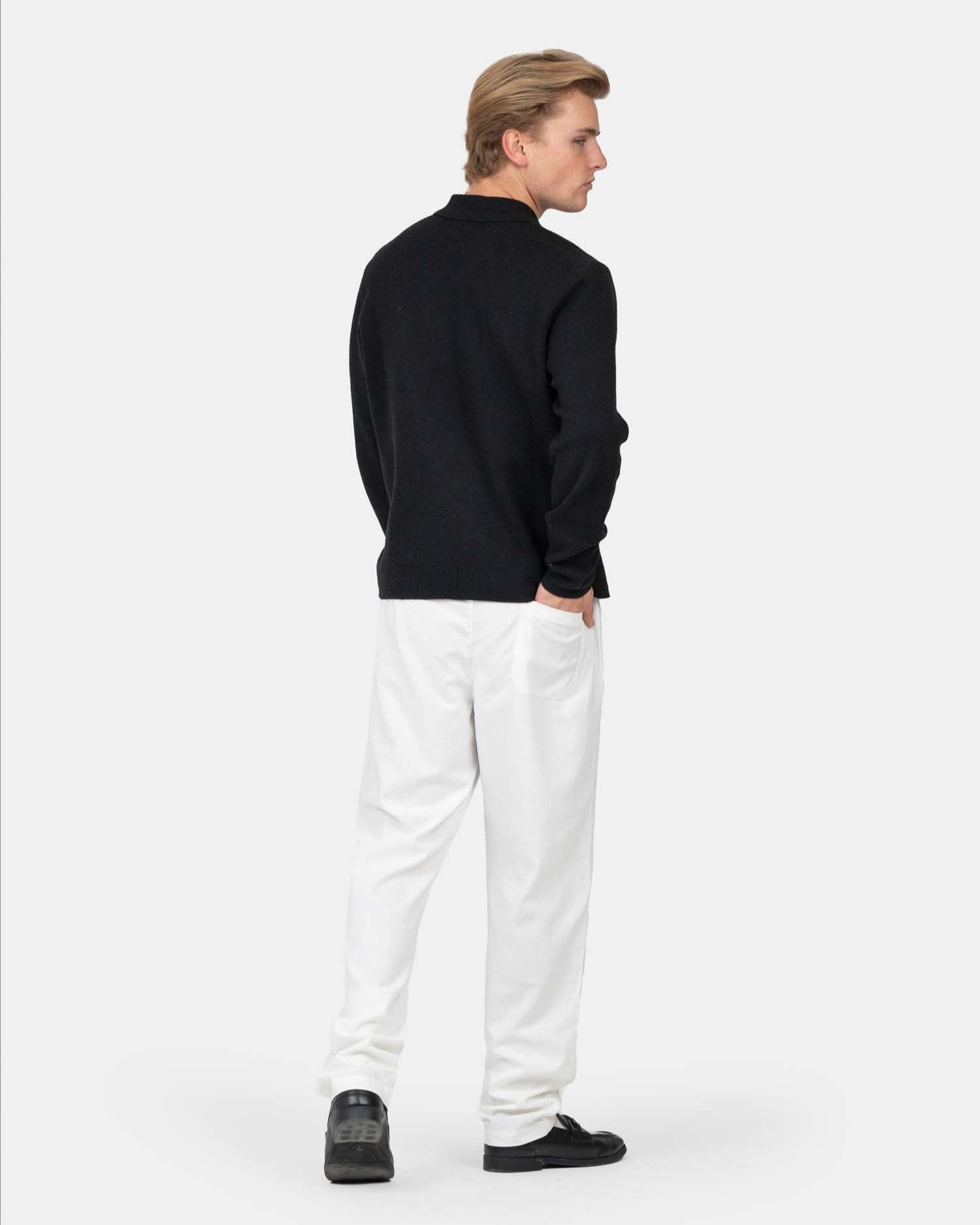 Heavyweight flax pants white