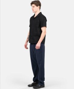 Heavyweight flax pants Navy