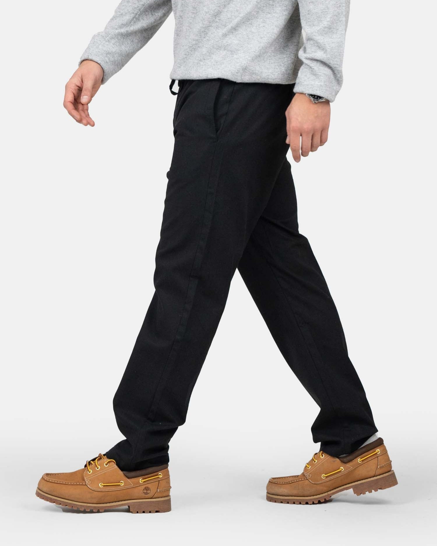 Heavyweight flax pants black