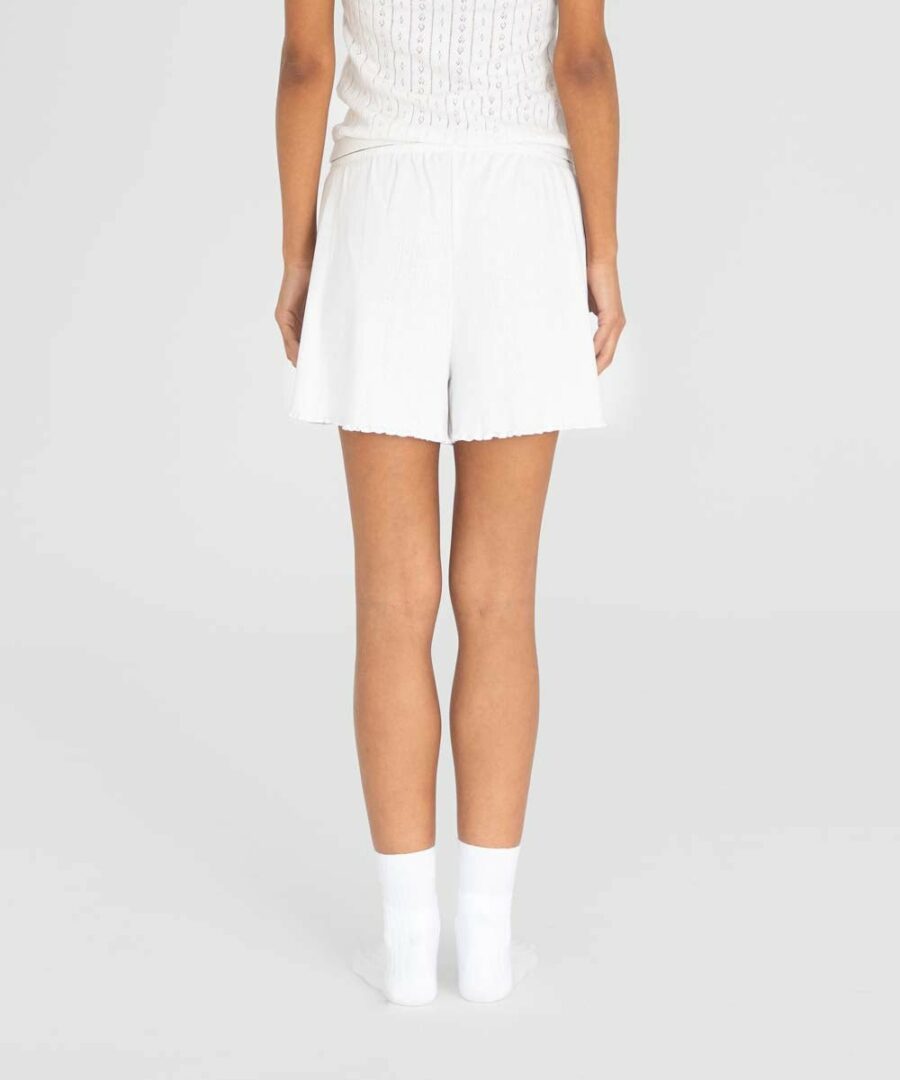 Pointelle Shorts White